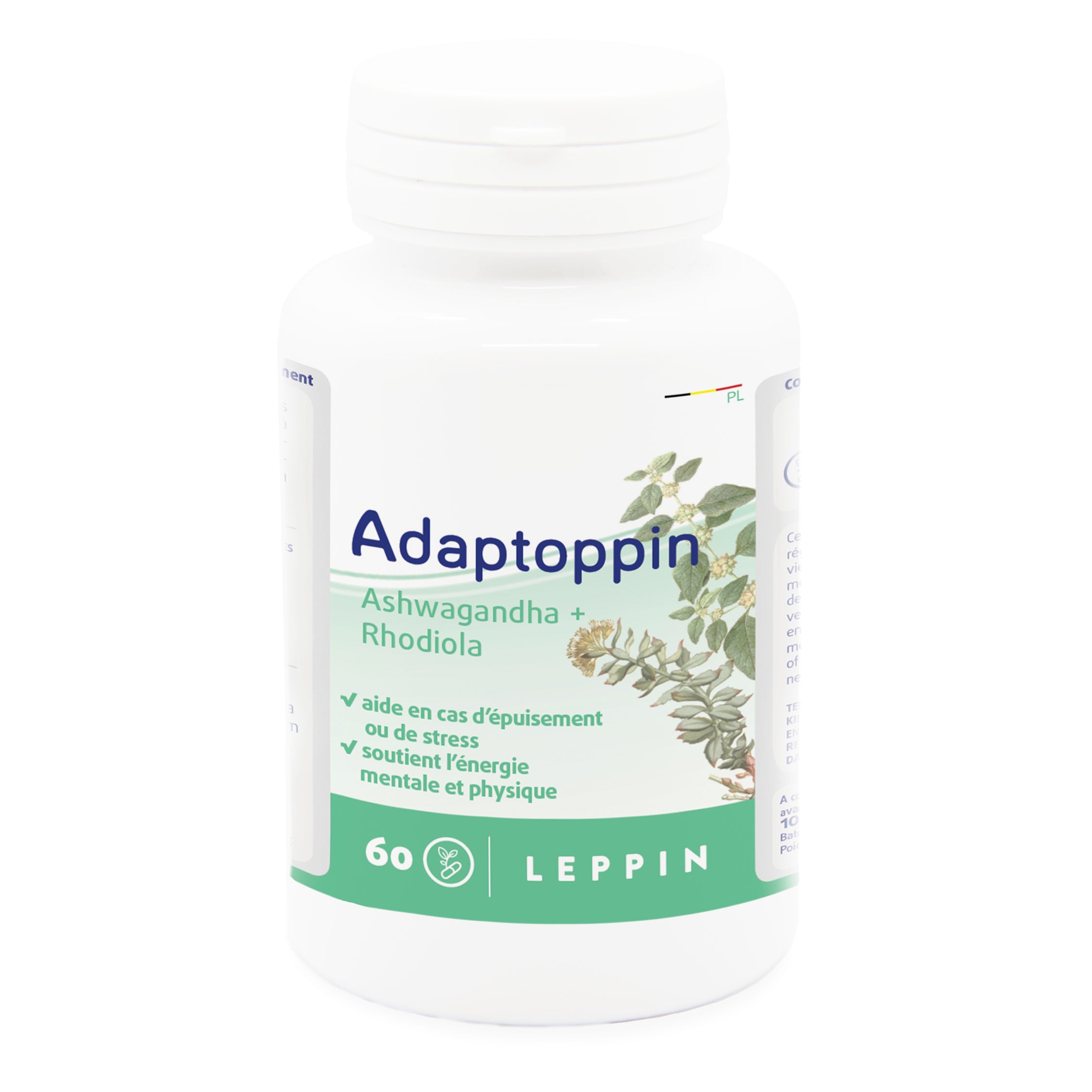 Complément alimentaire Cortivits (ex-Adaptoppin) à base de plantes adaptogènes d’Ashwaganda + Rhodiola - Lepivits