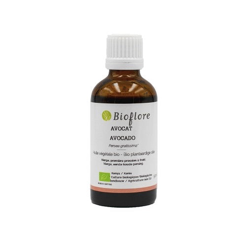 Huile d'Avocat 100% Bio Vierge Pure peau et cheveux 50 ml - Bioflore