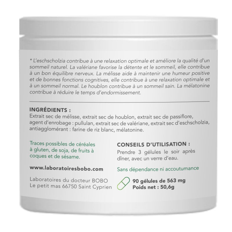 sommeil mélatonine à base de plantes naturopeps bobo